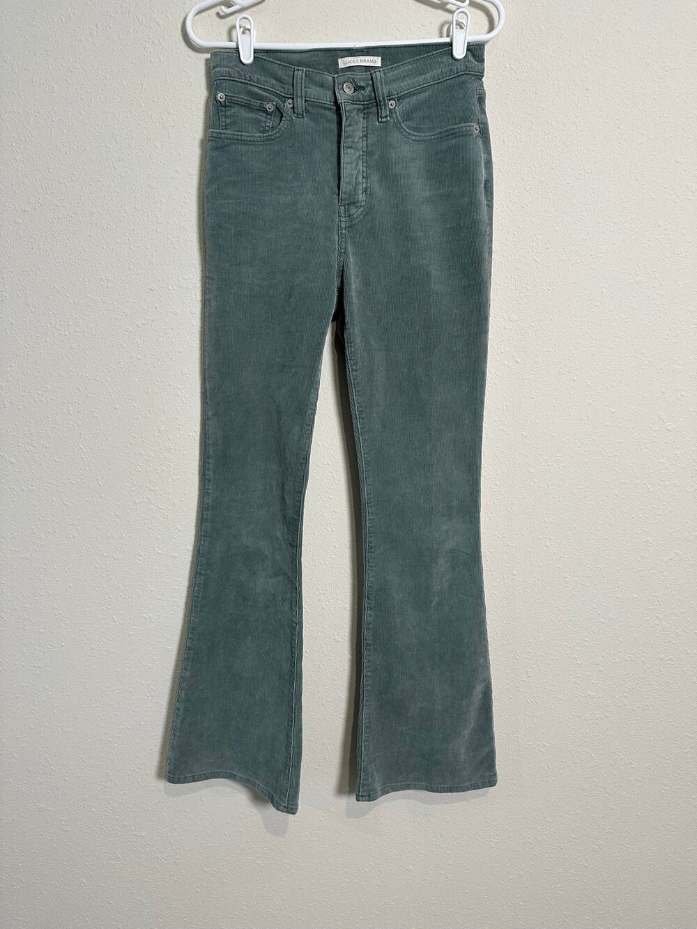 Lucky Brand High Rise Stevie Flare Corduroy Pants Size 6/28